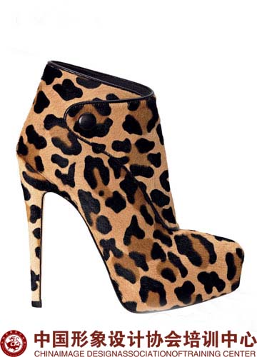 豹纹图案 踝靴