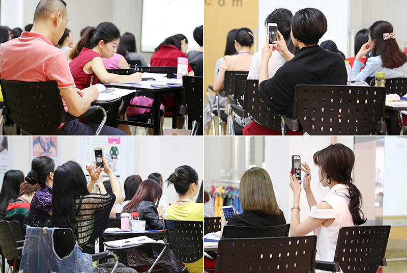 认真听讲的同学们