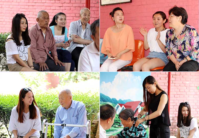 心灵成长班的同学前往敬老院探望老人