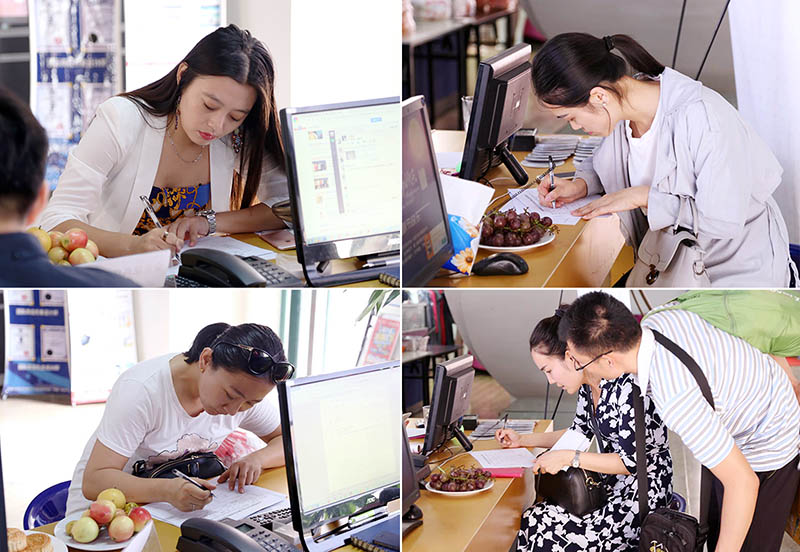 办理报到手续的新学员