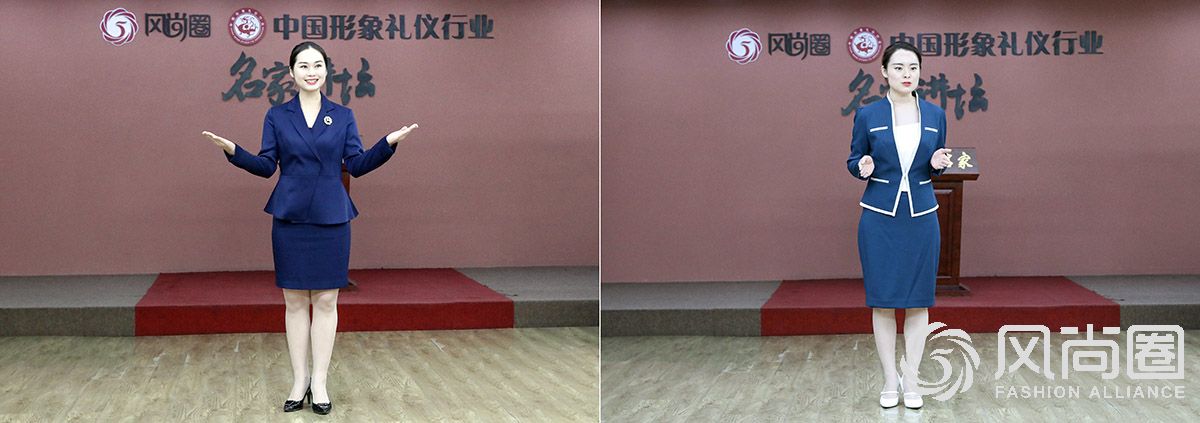 正在进行考试的礼仪培训师